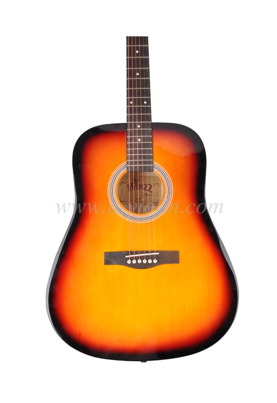 41 "Dreadnought de instrumentos musicales Linden Plywood arce guitarra acústica (AF229H)