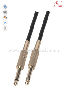 Cable de Instrumento Musical Cable de Guitarra Espiral PVC Negro 6mm (AL-G023)