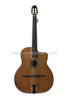 Guitarra de jazz gitana con tapa de cedro macizo con orificio en D o orificio ovalado (AGJ60)