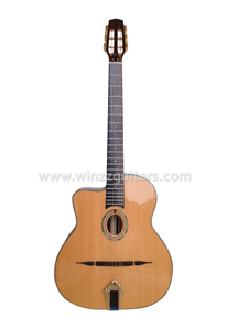Guitarra de jazz Gypsy con orificio en forma de D u orificio oval (AGJ160)
