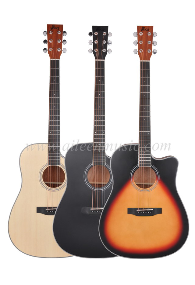 [Aileen] Guitarra acústica con cuerpo en forma de 41 pulgadas y forma D (AF17C)