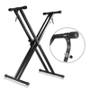 Soporte de instrumento de música de soporte de teclado de metal estilo X ajustable (MSK700X)