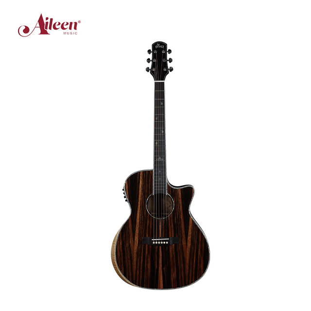 Guitarra acústica Winzz GA con corte en forma de material exótico de 41 pulgadas (WAG902CE-GA)