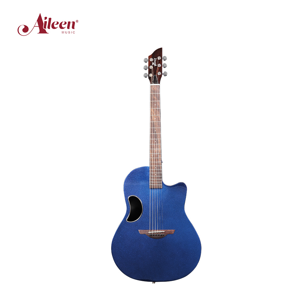 Fondo redondo de 41' Guitarra acústica Material de carbono Parte trasera y lateral (AFO200LCE)
