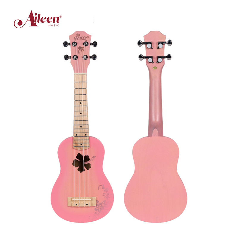 Ukelele soprano de 21' con acabado frotado a mano y diseño profesional del fabricante AU-H03A