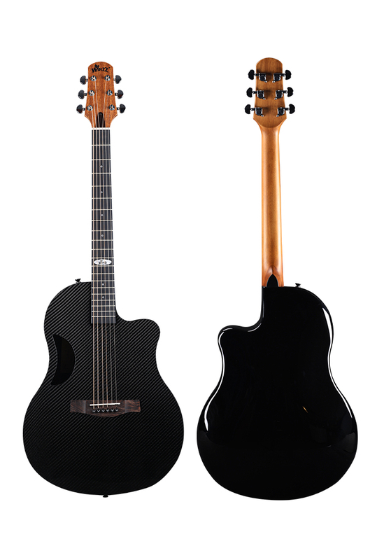 AFO350C Good Musical Instruments Guitarra acústica con parte superior redonda de carbono de 41 '