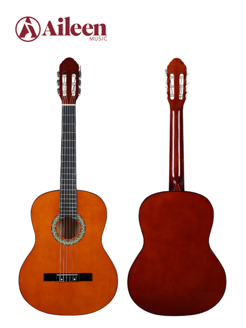 Guitarra clásica de 39', excelente precio para principiantes en guitarra (AC851)
