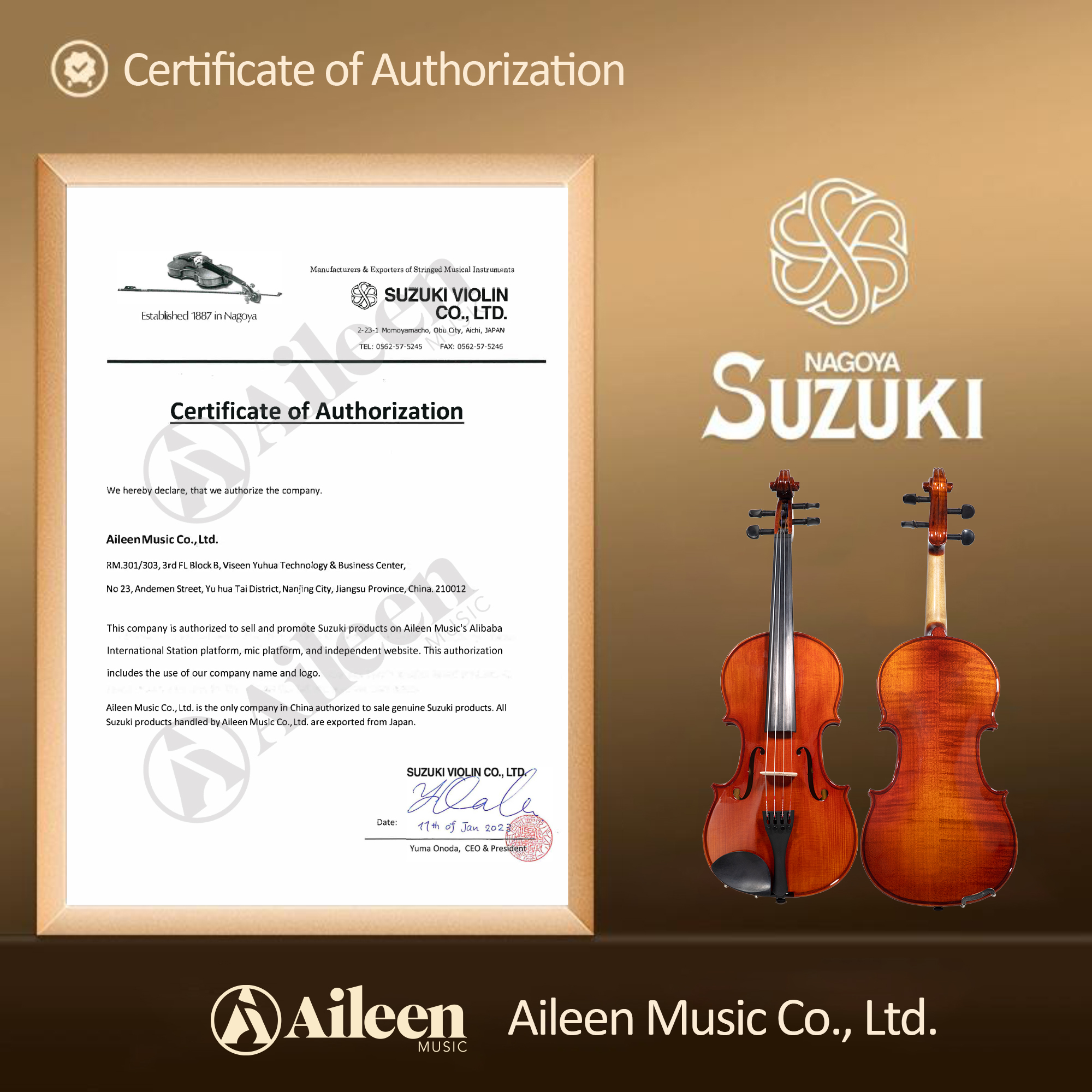SV-15AL Instrumentos musicales de cuerda Violín Suzuki Violín estudiantil
