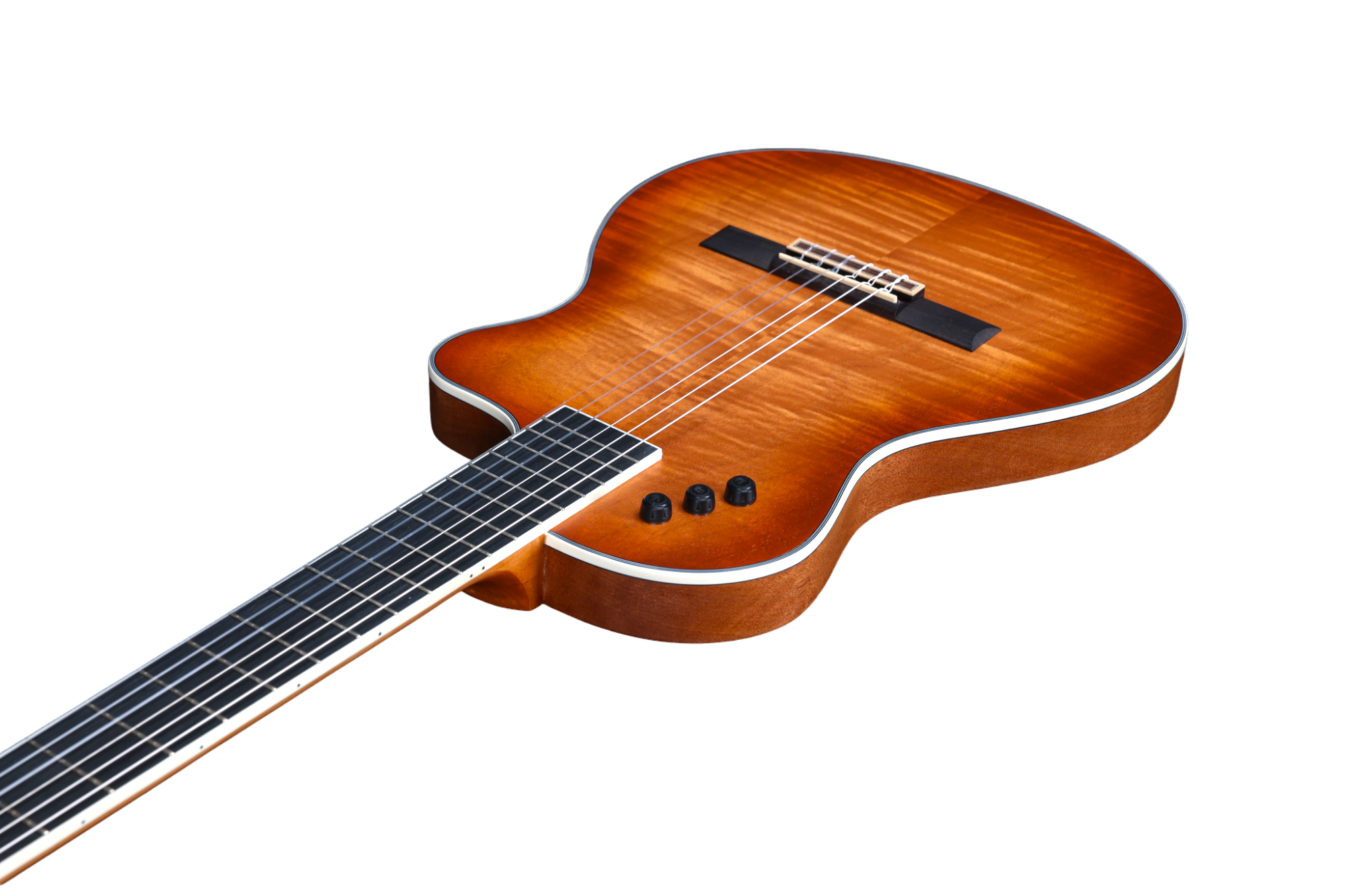 Cuerpo delgado 39 'Guitarra eléctrica acústica Flamed Okoume (WCG170CE)