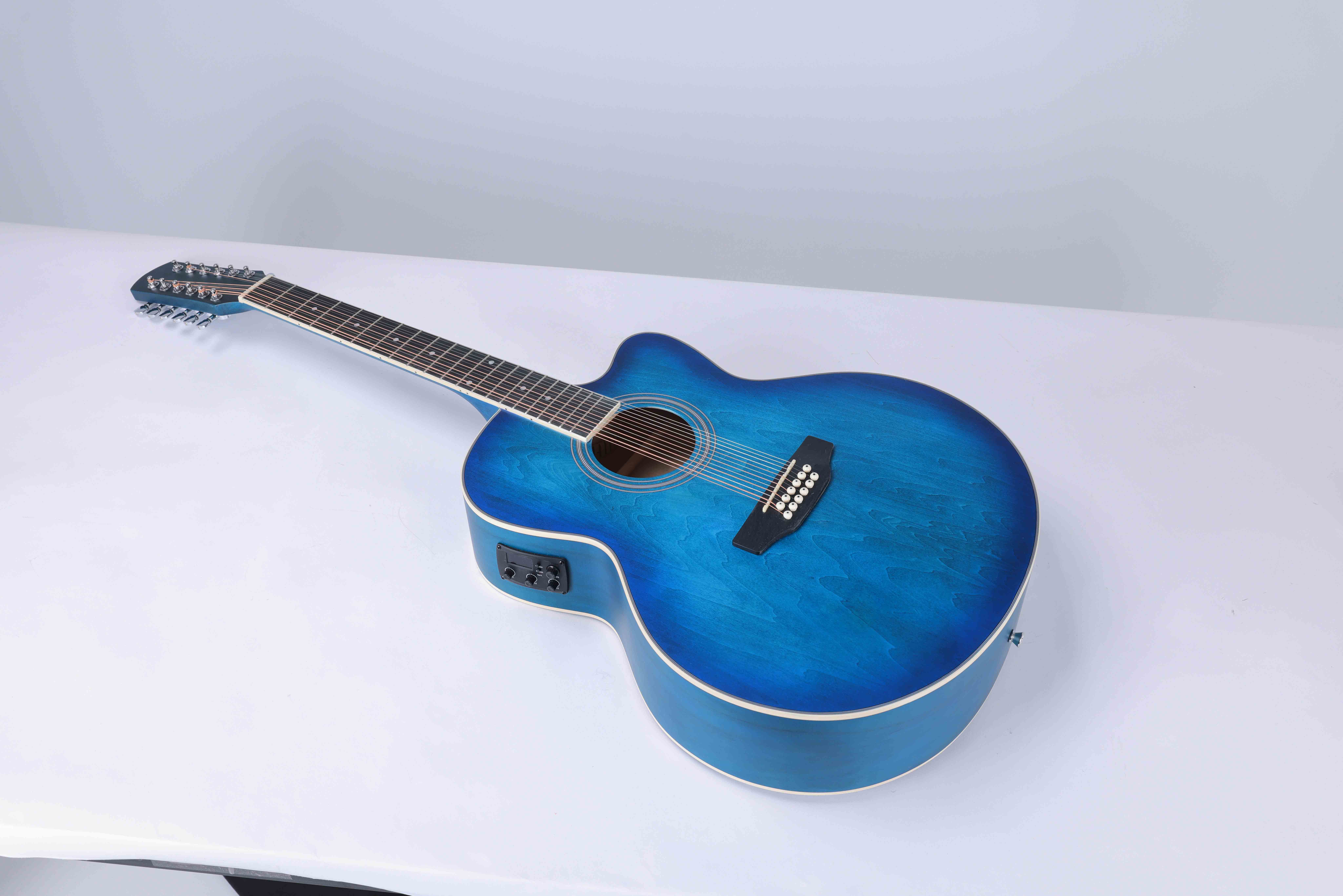 AF-H01CE-12 Guitarra acústica de 12 cuerdas con acabado frotado a mano