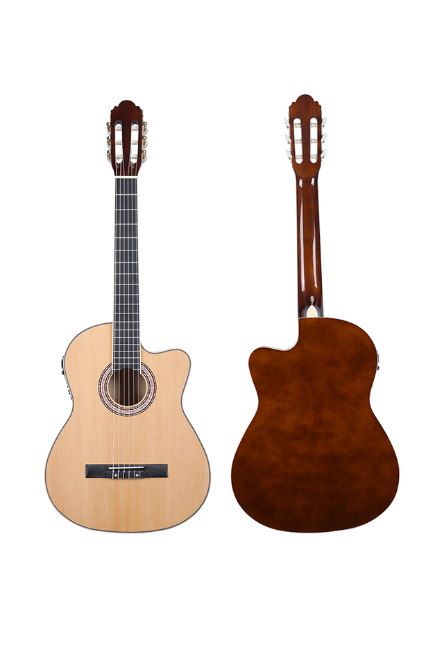 AC10ET NUEVO CUERPO FINO 39 'CUTA ATRIMA ELÉCTRICA CORTES ACULTICAS DE NYLON GUITARIA