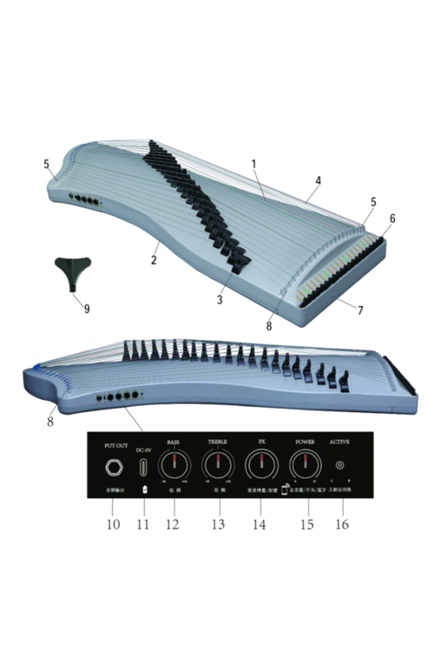 MK-801 Nuevos modos de sonido múltiples portátiles Instrumentos musicales multifuncionales mokoo