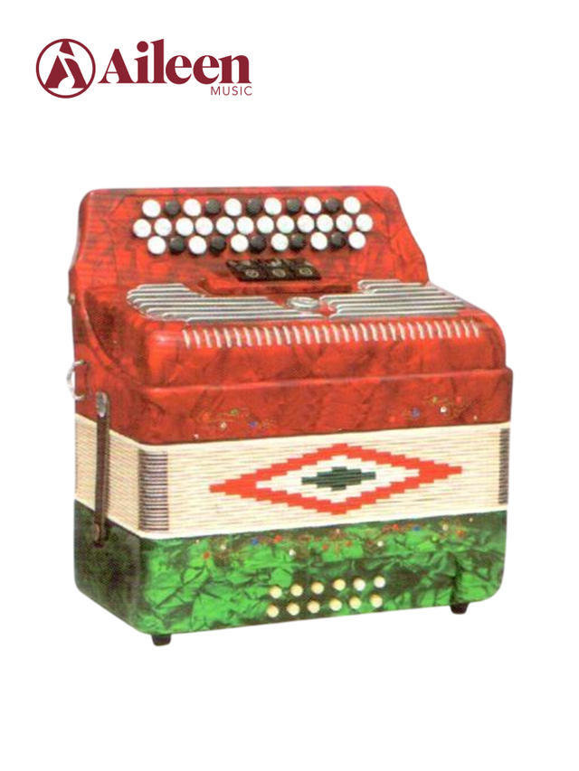 34 botones 12 bajos 3/0 registro sonido de acordeón de botones diatónicos (B3412)