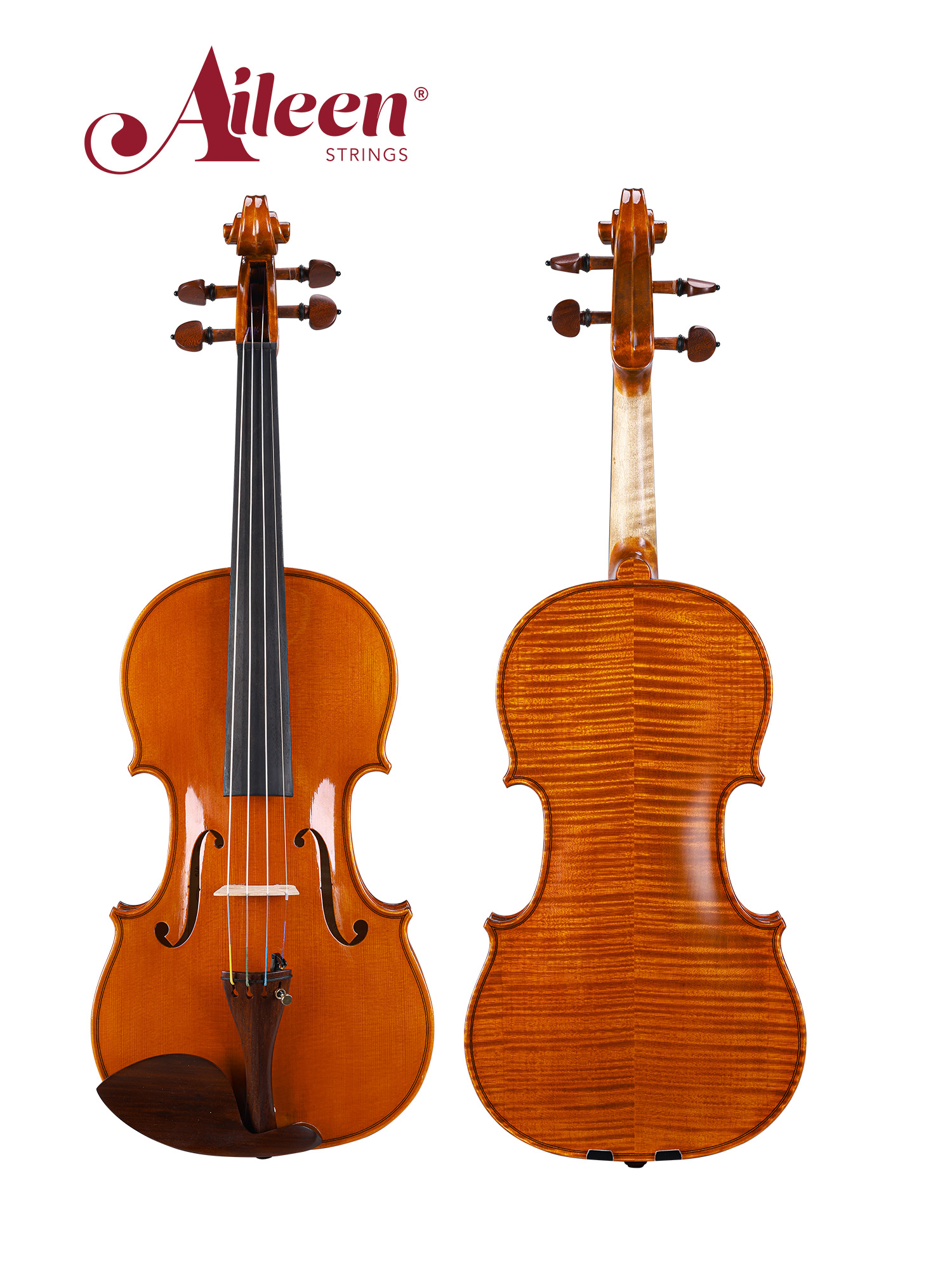 Legacy Series LV26E Italia Tapa de pícea Bachman Bosina Hermoso violín trasero y lateral de arce flameado