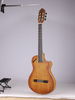 WCG166CE Guitarra eléctrica acústica con tapa de madera contrachapada de fresno con cuerdas de nailon de cuerpo fino de 39 pulgadas