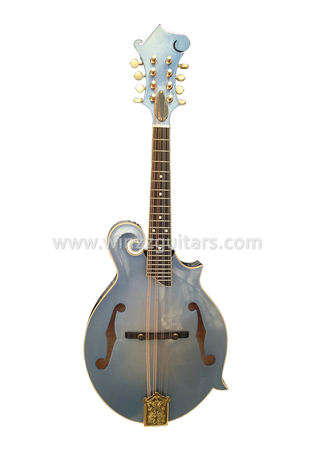 Mandolina de llama sólida azul transparente de estilo F (AM505F-B)