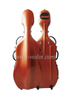 Estuche para violonchelo 4/4 de fibra de vidrio rojo fuerte con ruedas (CSC002)