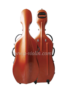Estuche para violonchelo 4/4 de fibra de vidrio rojo fuerte con ruedas (CSC002)