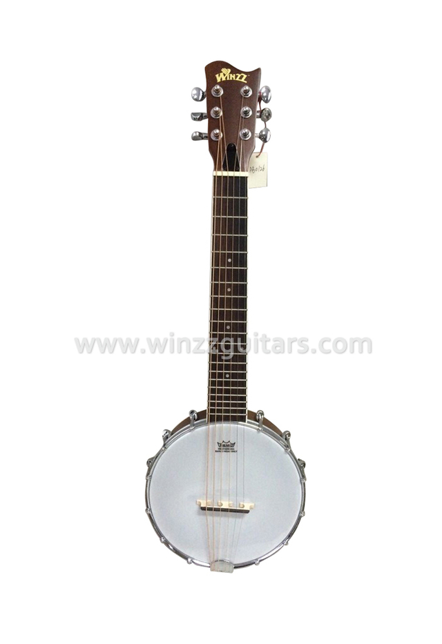 26 "6 cuerdas diapasón de nogal negro Travel banjo (ABO126)
