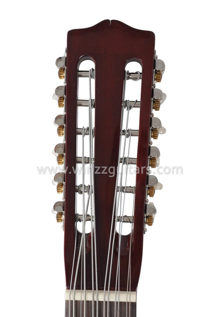 Guitarra acústica Sharp Cutaway de 12 cuerdas al por mayor con ecualizador (AFM10CE-12)