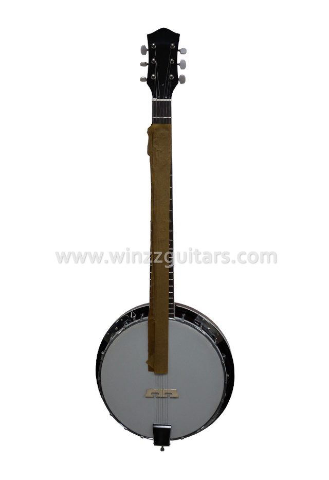 18 corchetes 6 cuerdas remo lechoso piel banjo (ABO186)