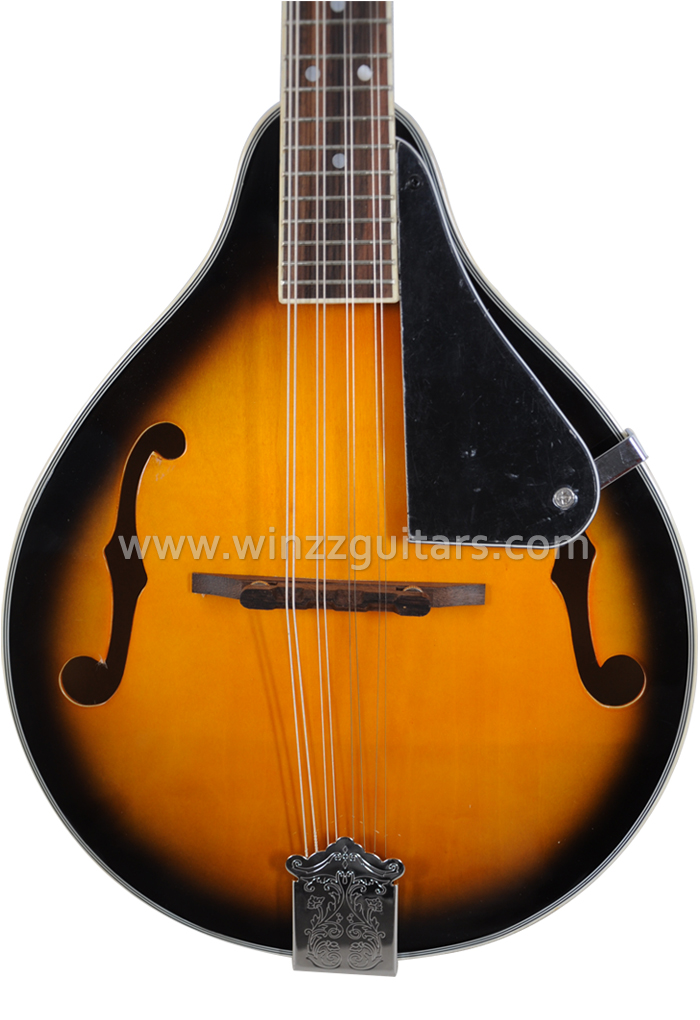Una guitarra de mandolina de madera contrachapada Linden estilo Agujero F (AM02A)