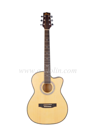 Spruce Plywood Arce Finerboard And Bridge Wholesale Guitarra acústica (AF168CW-38)