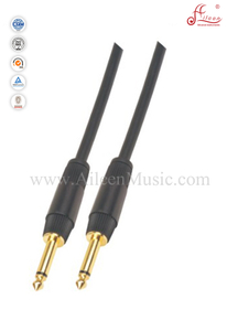 Cable de enlace de guitarra de PVC negro 64x0.12 Cable de guitarra Spiral Shield (AL-G029)