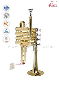 Goden lacado Bb tecla Piccolo Trompeta/Bolsillo/Mini Trompeta (PCT811G)