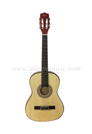 Guitarra clásica de 38 '' hecha a mano de tamaño pequeño para estudiantes (AC38)