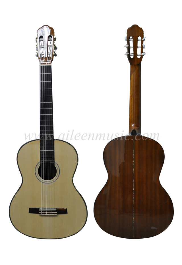 Guitarra clásica de madera contrachapada de abeto serie Winzz para estudiantes avanzados de 39 pulgadas (AC70H)