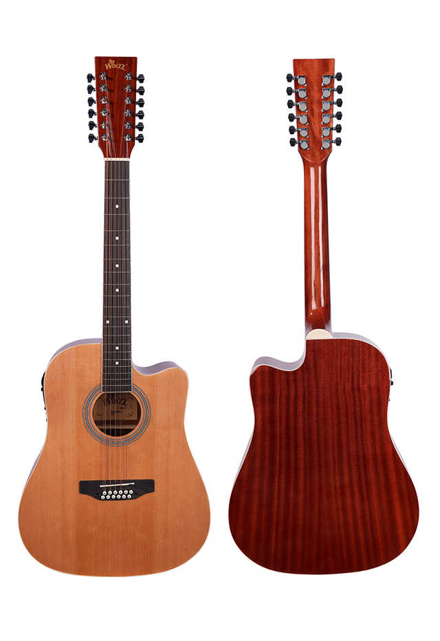 12 cadenas 44 'Guitarra acústica de corte al por mayor (AF8A8CE12)