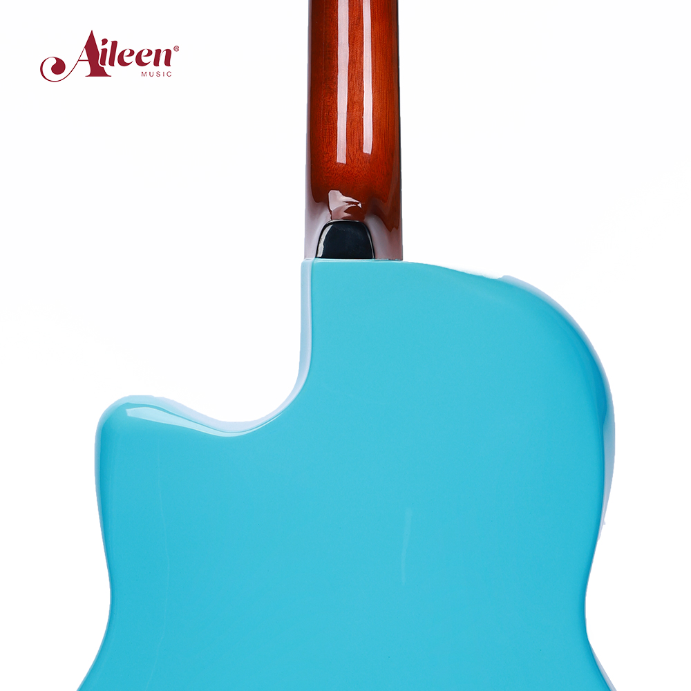 Guitarra acústica trasera redonda de 41' de fibra de carbono de color personalizable (AFO300C)