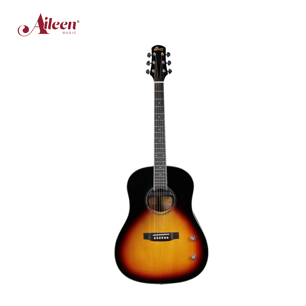 AFM16E-SD Winzz Guitarra acústica en forma de D con hombro inclinado y parte superior sólida