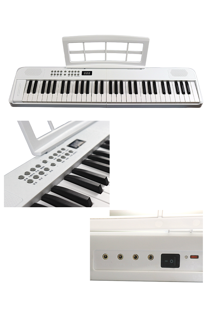 EK-F6101 Nuevos instrumentos musicales 61 teclas de 20 mm de ancho teclado plegable