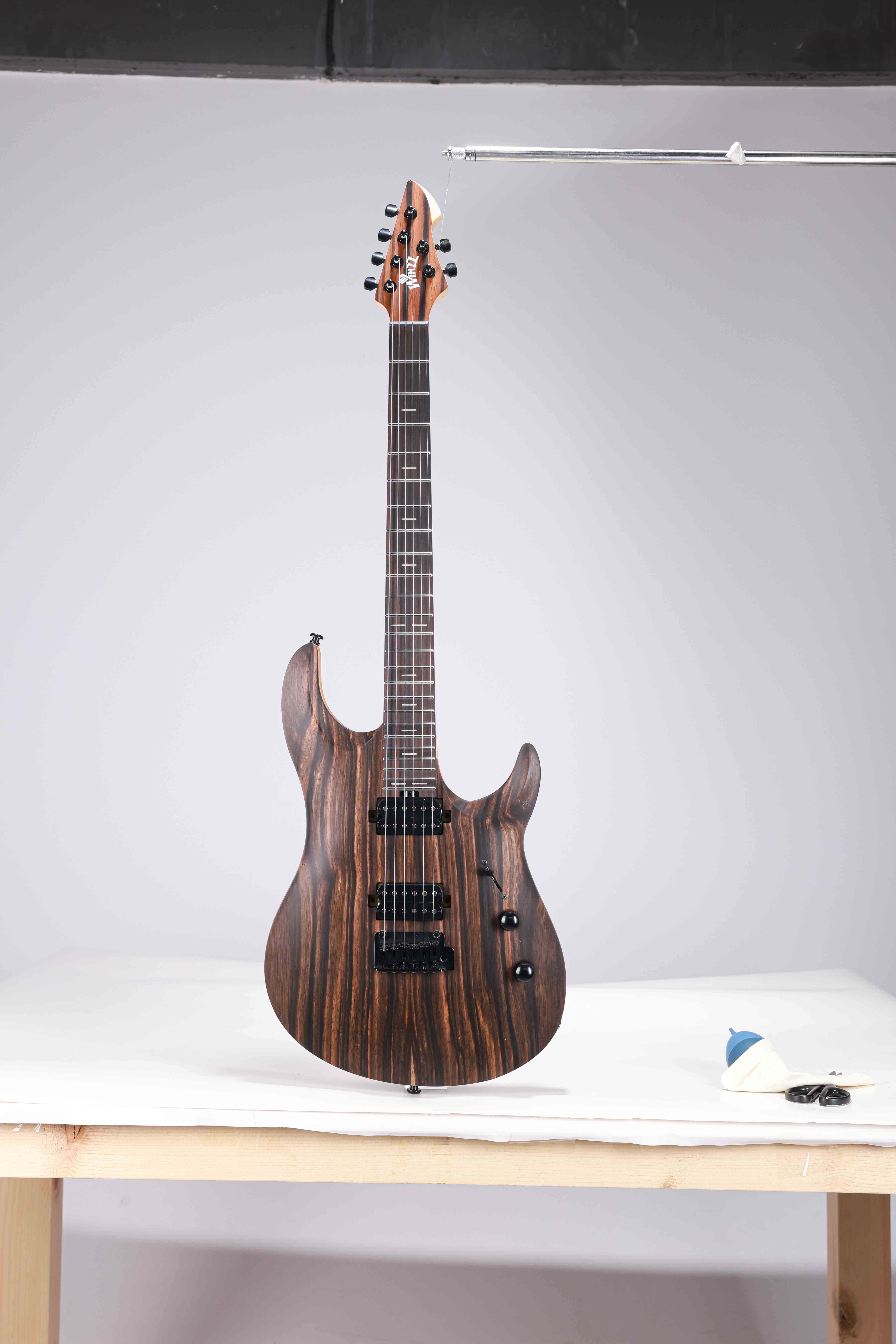 WZS EX80-ME Mindi Body Eboni (grosor: 12 mm) guitarra eléctrica superior con forma arqueada fabricada en Indonesia