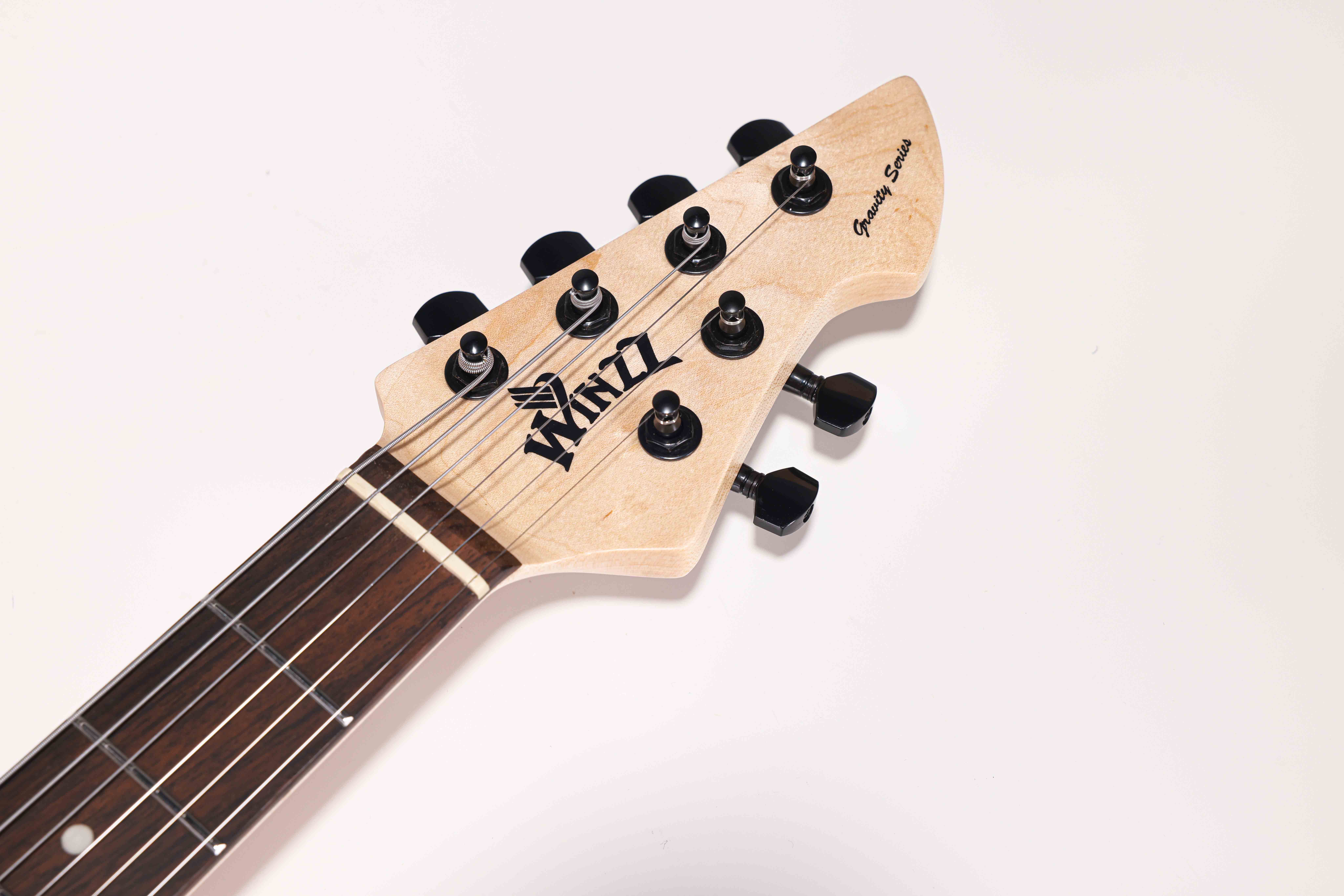 WGT EX80-AT Winzz Exotic Collection Agatis Cuerpo Chapa de teca Guitarra eléctrica superior Fabricada en Indonesia