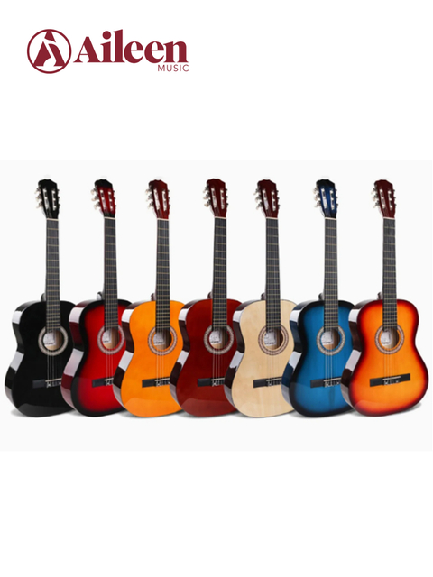 Guitarra clásica de 39', excelente precio para principiantes en guitarra (AC851)
