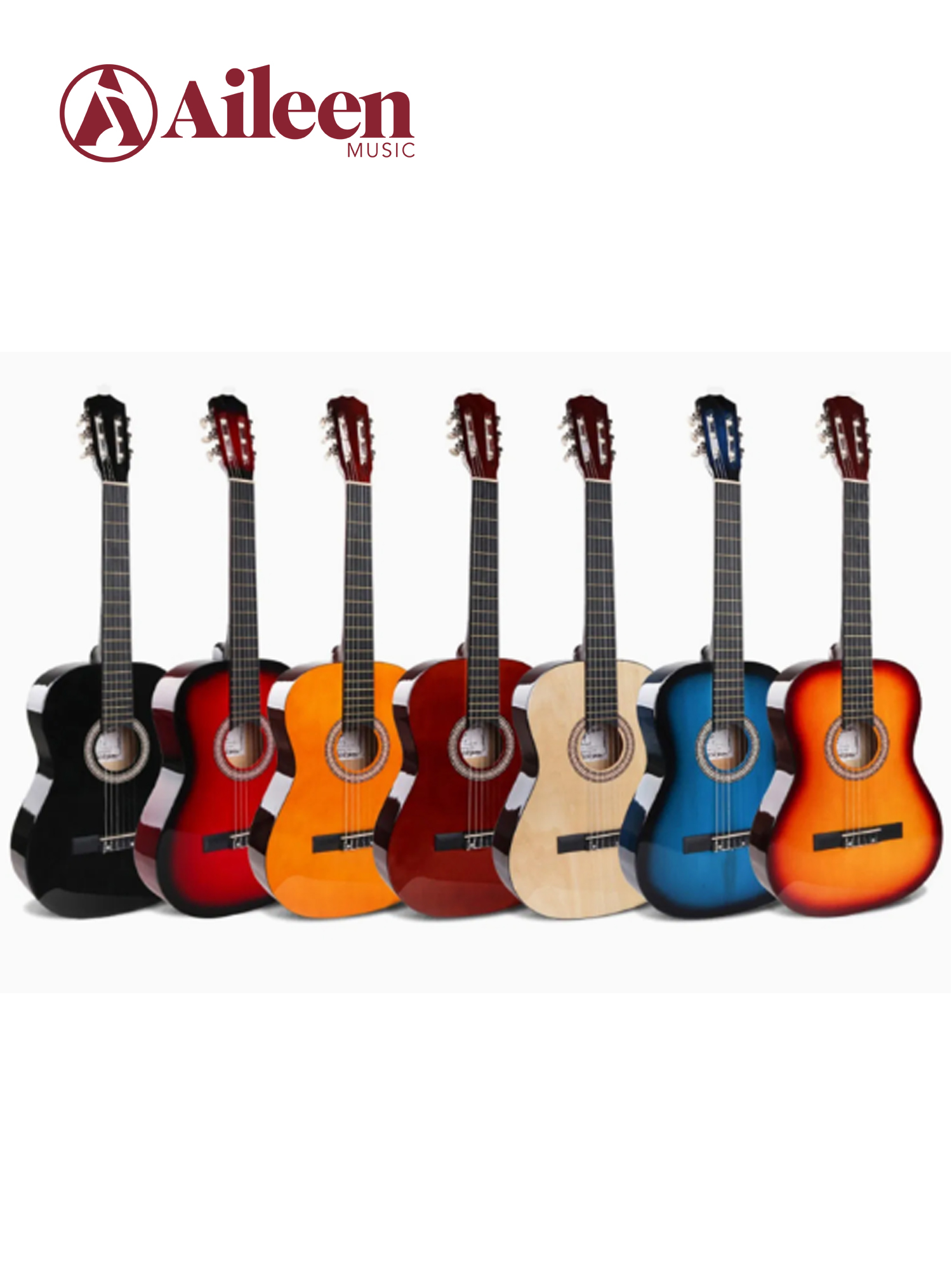 Guitarra clásica de 39', excelente precio para principiantes en guitarra (AC851)