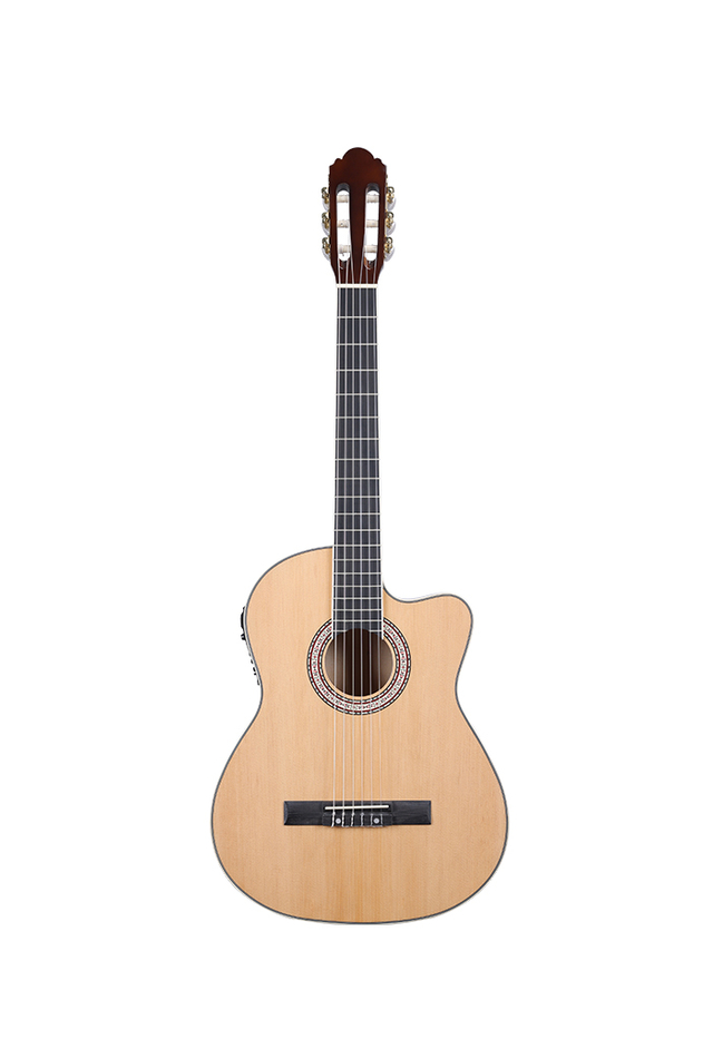 AC10ET NUEVO CUERPO FINO 39 'CUTA ATRIMA ELÉCTRICA CORTES ACULTICAS DE NYLON GUITARIA