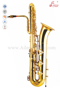 Bb Key Saxofón bajo de latón amarillo (SP3061G)