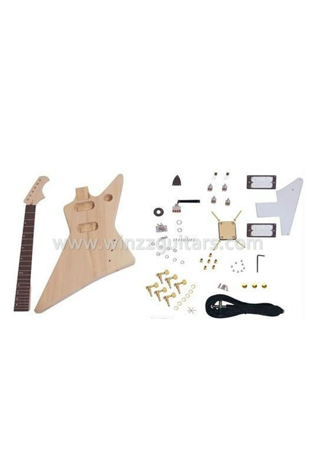 Kits de guitarra eléctrica DIY estilo volador sin terminar (EGH602-W)