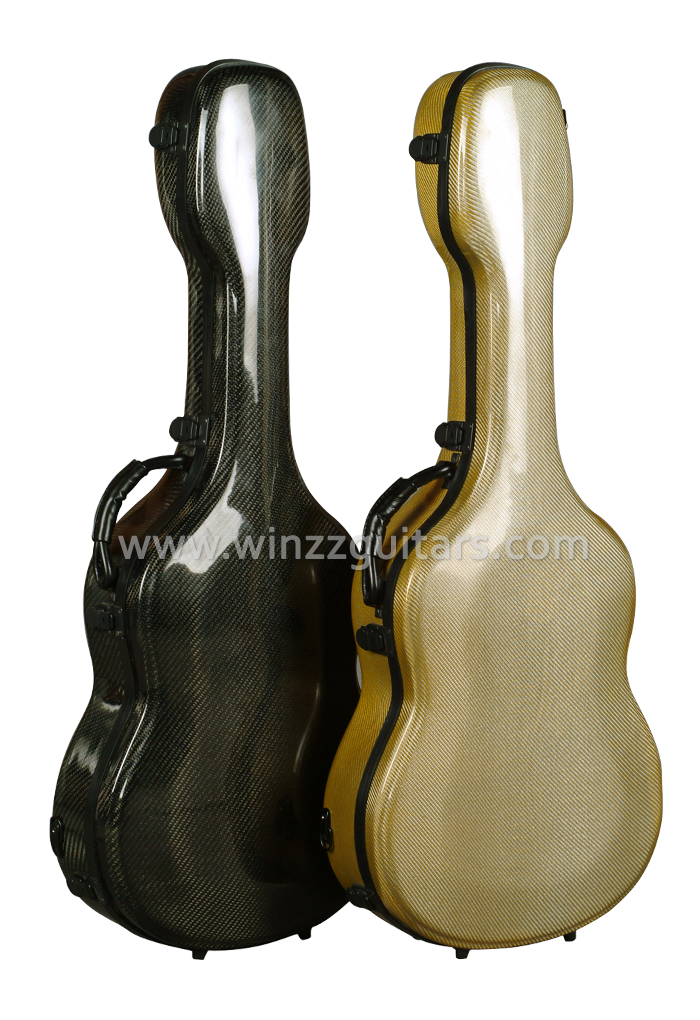 Estuche de guitarra clásica con interior de terciopelo de fibra de carbono de 39 pulgadas (CCG090C)