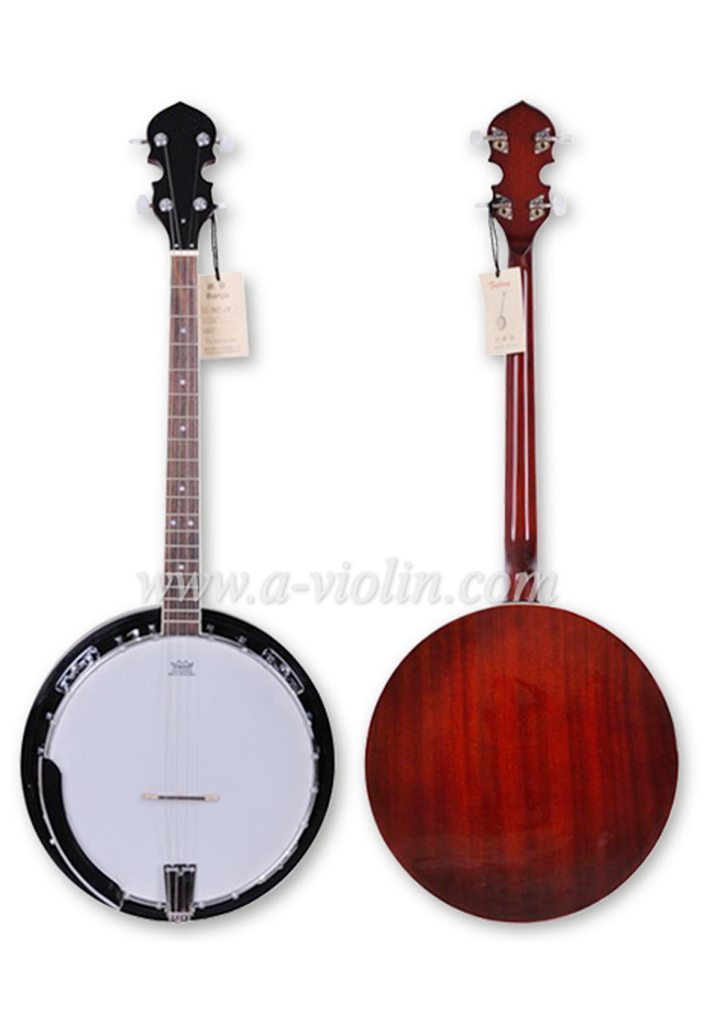 Cabeza de remo caoba contrachapado de 4 cuerdas de banjo con enlace (ABO244G)