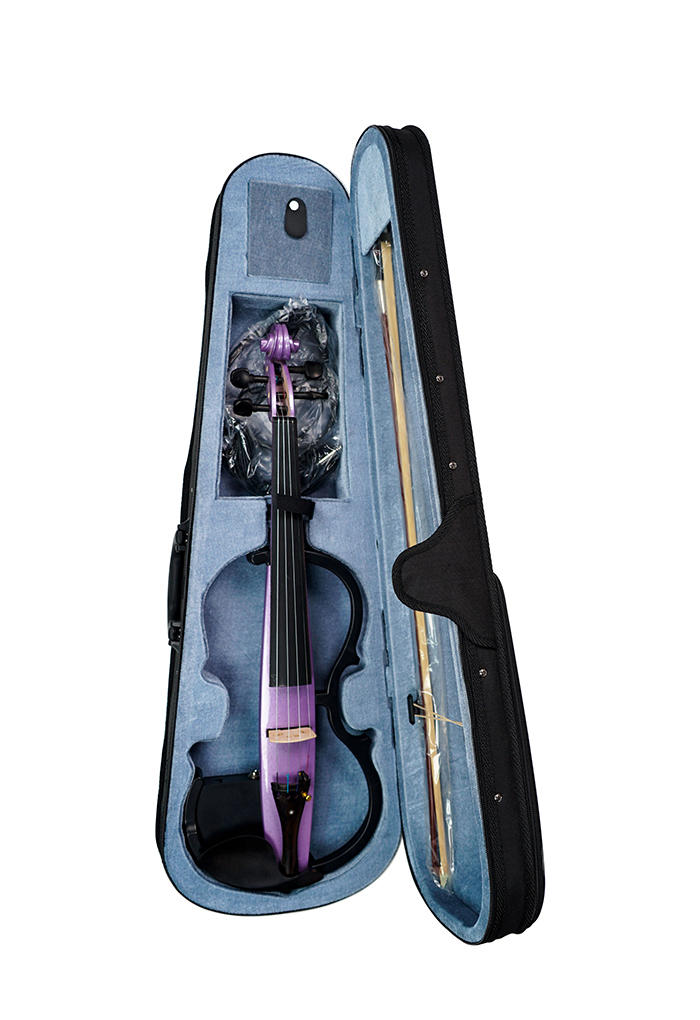 Placa de extracción de fibra de carbono 4/4 para violín eléctrico de ébano (VE110P)