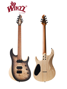 WOS150-24-AP Winzz Nuevo diseño Swamp Ash + Poplar Burl Top Guitarra eléctrica de 6 cuerdas