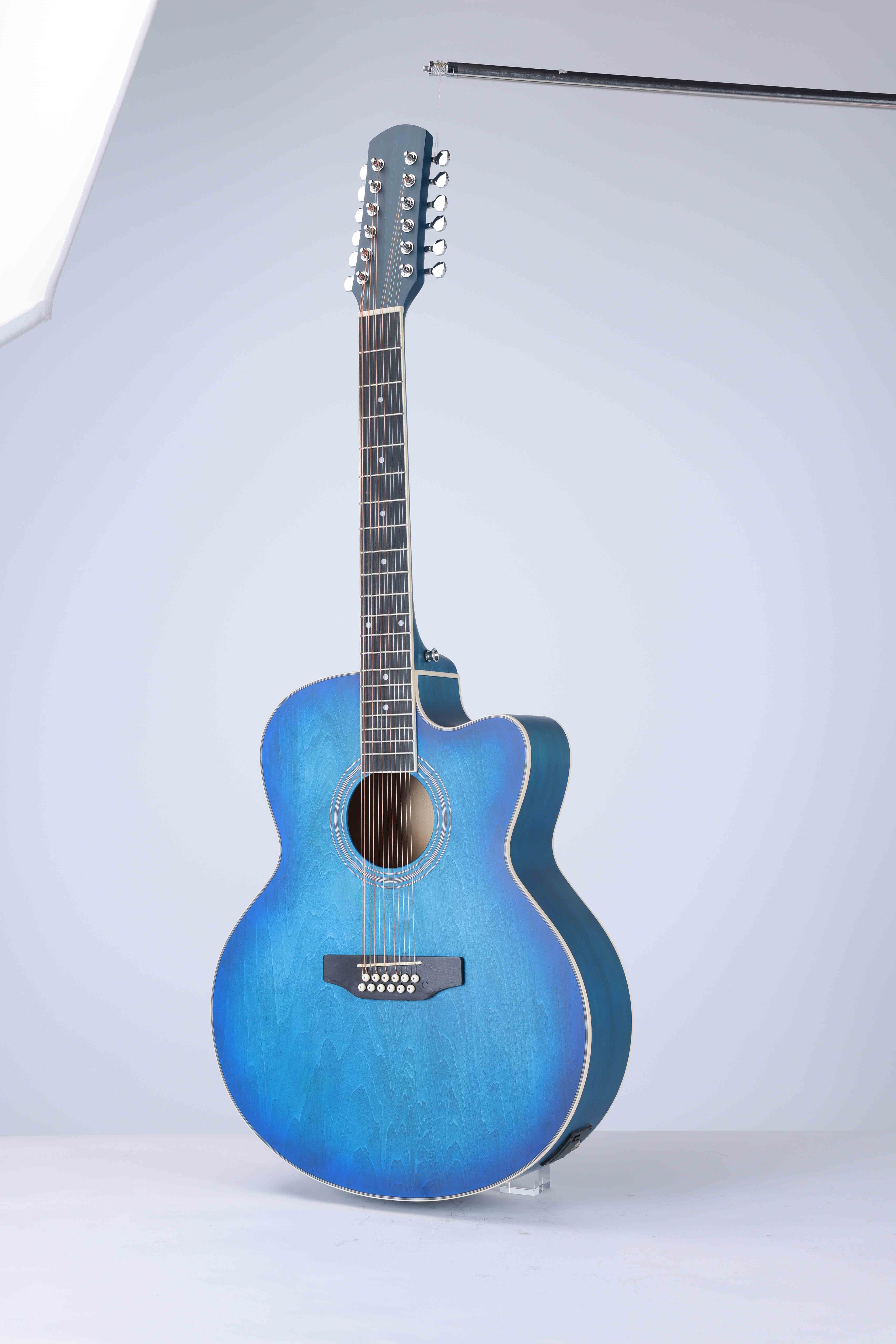 AF-H01CE-12 Guitarra acústica de 12 cuerdas con acabado frotado a mano