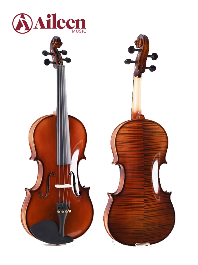 Bonito kit de violín para estudiantes de arce flameado en la parte posterior 4/4-1/16 VG106U