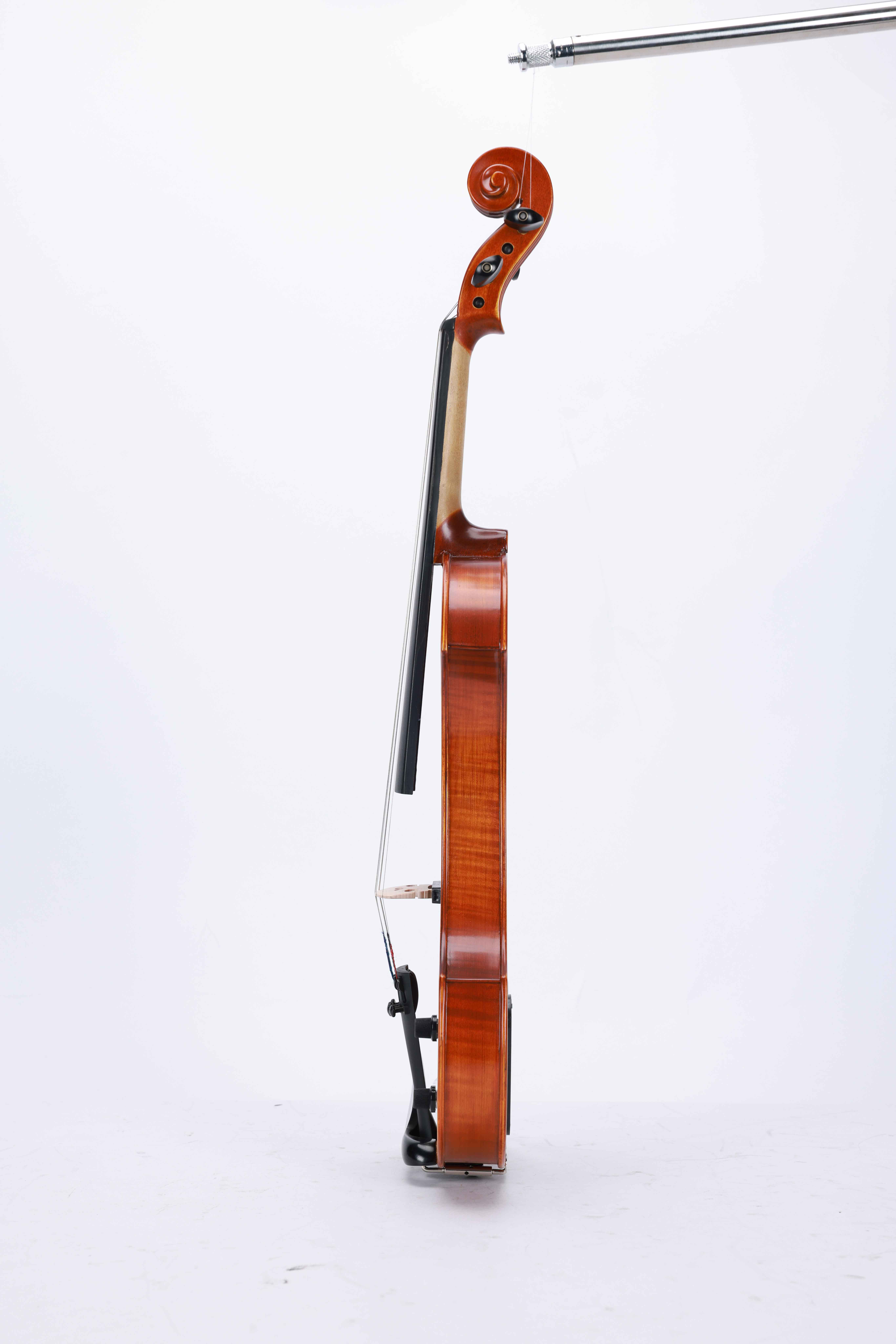 AV-D502 N o SB Color 4/4 Violín eléctrico profesional con colofonia para estudiantes, puente y auriculares