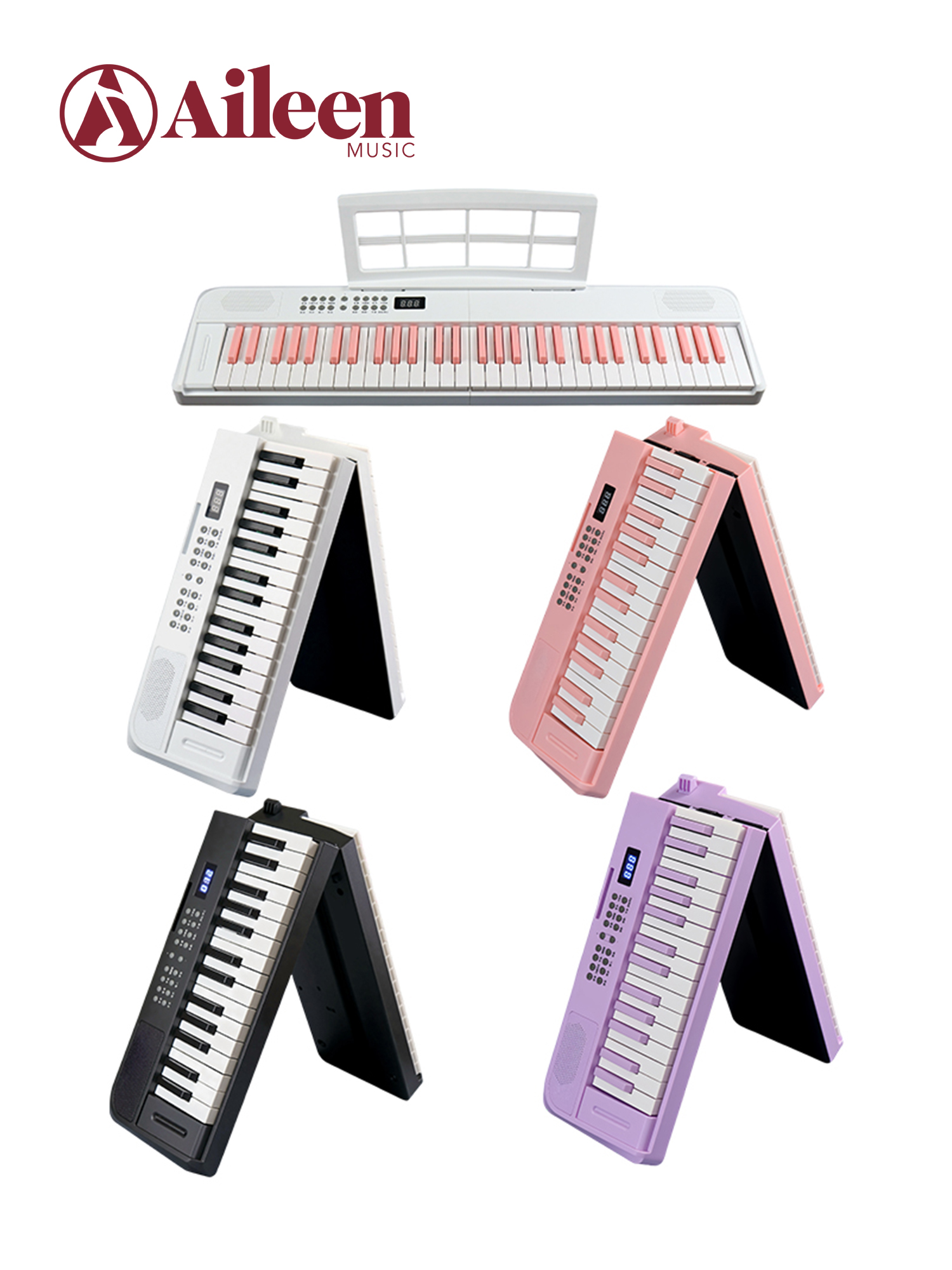 EK-F6101 Nuevos instrumentos musicales 61 teclas de 20 mm de ancho teclado plegable